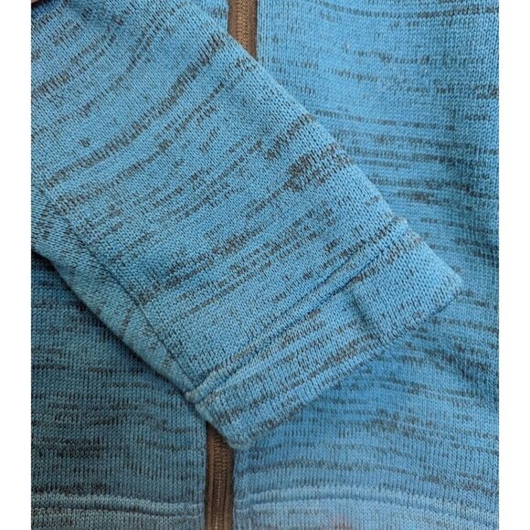 Columbia GRT ~ Womens L ~ Heather Teal High Collar Full Zip Sweater-Jacket - Picture 6 of 7